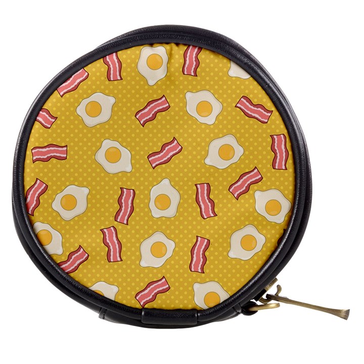 Bacon and Egg Pop Art Pattern Mini Makeup Bag