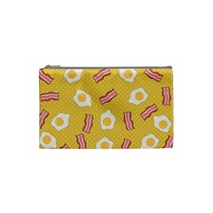 Bacon And Egg Pop Art Pattern Cosmetic Bag (small) by Valentinaart