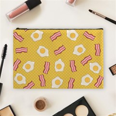 Bacon And Egg Pop Art Pattern Cosmetic Bag (large) by Valentinaart