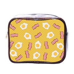 Bacon And Egg Pop Art Pattern Mini Toiletries Bag (one Side) by Valentinaart