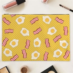 Bacon And Egg Pop Art Pattern Cosmetic Bag (xxl) by Valentinaart