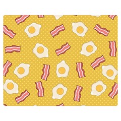 Bacon And Egg Pop Art Pattern Double Sided Flano Blanket (medium)  by Valentinaart