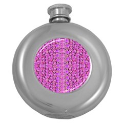 Paradise Blossom Tree On The Ornate Sakura Mountain Round Hip Flask (5 Oz) by pepitasart