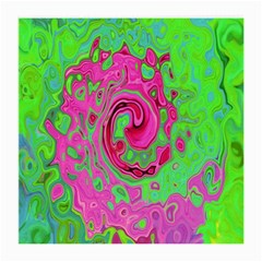 Groovy Abstract Green And Red Lava Liquid Swirl Medium Glasses Cloth (2-side)