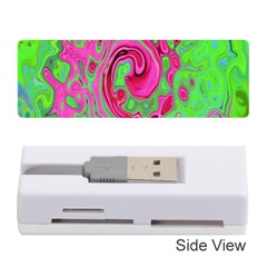 Groovy Abstract Green And Red Lava Liquid Swirl Memory Card Reader (stick) by myrubiogarden