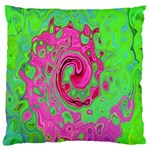 Groovy Abstract Green And Red Lava Liquid Swirl Standard Flano Cushion Case (One Side) Front