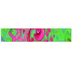 Groovy Abstract Green And Red Lava Liquid Swirl Large Flano Scarf 