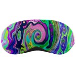 Groovy Abstract Aqua And Navy Lava Liquid Swirl Sleeping Masks Front