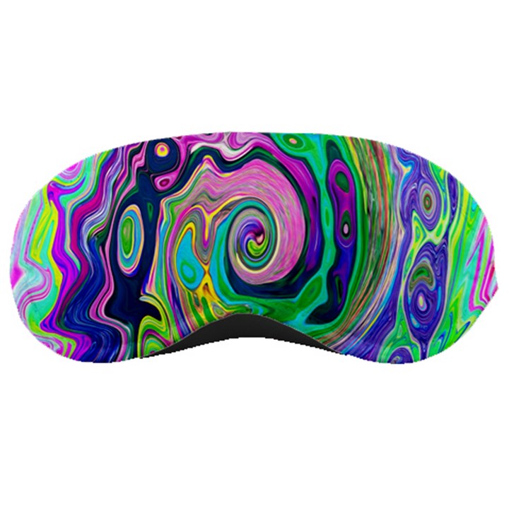 Groovy Abstract Aqua And Navy Lava Liquid Swirl Sleeping Masks