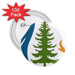 Forest Christmas Tree Spruce 2.25  Buttons (100 pack) 