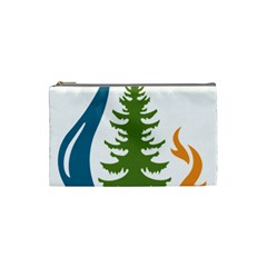 Forest Christmas Tree Spruce Cosmetic Bag (Small)