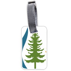 Forest Christmas Tree Spruce Luggage Tags (One Side) 