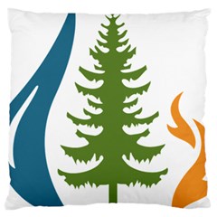 Forest Christmas Tree Spruce Large Cushion Case (two Sides) by Desi8484