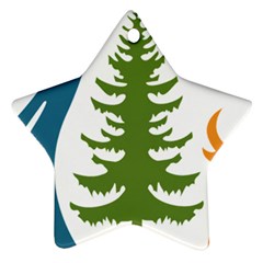 Forest Christmas Tree Spruce Ornament (star) by Desi8484