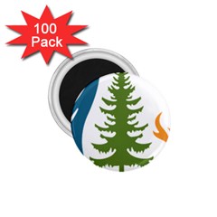 Forest Christmas Tree Spruce 1 75  Magnets (100 Pack)  by Desi8484