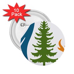 Forest Christmas Tree Spruce 2 25  Buttons (10 Pack) 