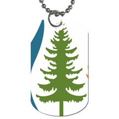 Forest Christmas Tree Spruce Dog Tag (two Sides) by Desi8484