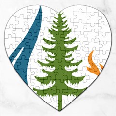 Forest Christmas Tree Spruce Jigsaw Puzzle (heart) by Desi8484