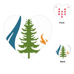 Forest Christmas Tree Spruce Playing Cards (heart) by Desi8484