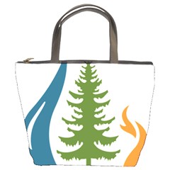 Forest Christmas Tree Spruce Bucket Bag by Desi8484