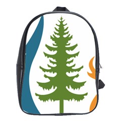 Forest Christmas Tree Spruce School Bag (large)