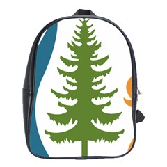 Forest Christmas Tree Spruce School Bag (xl) by Desi8484