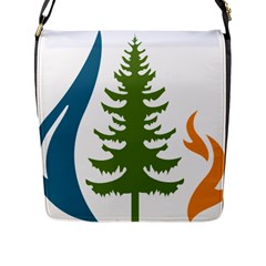 Forest Christmas Tree Spruce Flap Closure Messenger Bag (l) by Desi8484