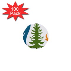 Forest Christmas Tree Spruce 1  Mini Buttons (100 Pack)  by Desi8484