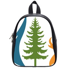 Forest Christmas Tree Spruce School Bag (small) by Desi8484