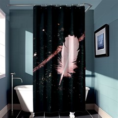 Feather Magic Shower Curtain 36  X 72  (stall)  by WensdaiAmbrose