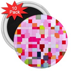 The Framework Paintings Square 3  Magnets (10 Pack)  by Pakrebo