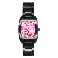 The Framework Paintings Square Stainless Steel Barrel Watch