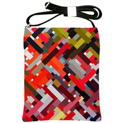 Maze Mazes Fabric Fabrics Color Shoulder Sling Bag by Pakrebo