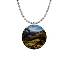 Landscape Quairaing Scotland 1  Button Necklace