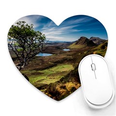 Landscape Quairaing Scotland Heart Mousepads by Pakrebo