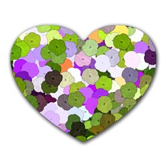 Art Flower Flowers Fabric Fabrics Heart Mousepads by Pakrebo