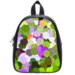 Art Flower Flowers Fabric Fabrics School Bag (Small) Front