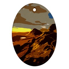 Scotland Monti Mountains Mountain Ornament (oval) by Pakrebo