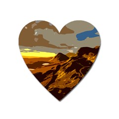 Scotland Monti Mountains Mountain Heart Magnet by Pakrebo