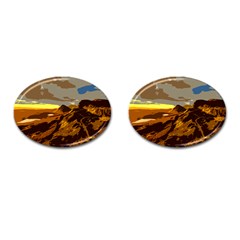 Scotland Monti Mountains Mountain Cufflinks (oval) by Pakrebo