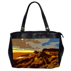 Scotland Monti Mountains Mountain Oversize Office Handbag (2 Sides) by Pakrebo