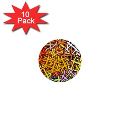 Color Colors Network Networks 1  Mini Buttons (10 Pack)  by Pakrebo