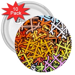 Color Colors Network Networks 3  Buttons (10 Pack)  by Pakrebo