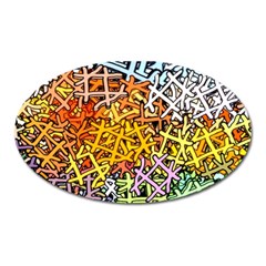 Color Colors Network Networks Oval Magnet by Pakrebo