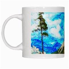 Painting Paintings Mountain White Mugs by Pakrebo