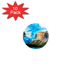 Painting Paintings Mountain 1  Mini Magnet (10 Pack)  by Pakrebo