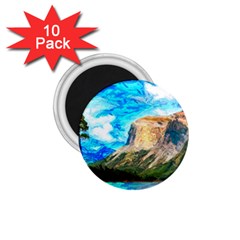 Painting Paintings Mountain 1 75  Magnets (10 Pack)  by Pakrebo