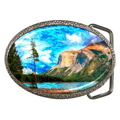 Painting Paintings Mountain Belt Buckles by Pakrebo