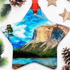 Painting Paintings Mountain Star Ornament (two Sides) by Pakrebo