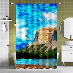 Painting Paintings Mountain Shower Curtain 48  X 72  (small)  by Pakrebo